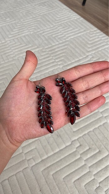  Beden bordo Renk Kına tacı, küpesi