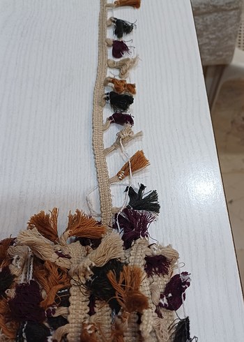  Renkli Püsküllü Bohem Dekor Şeridi saçak