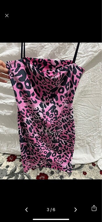 l Beden Leopar elbise