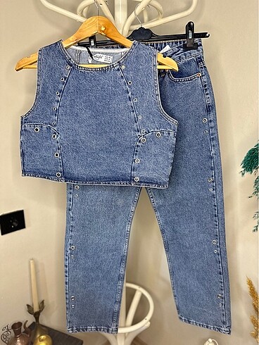 s Beden Zara alt üst denim takım