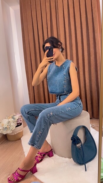 Zara Zara denim alt üst takım