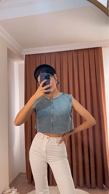 Zara Zara denim crop