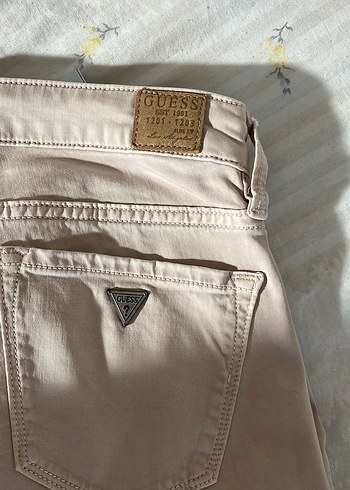 Guess Bej Denim Pantolon