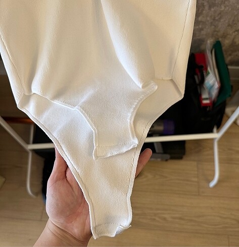 m Beden beyaz Renk Fermuarlı Altı Çıt Çıtlı Bluz