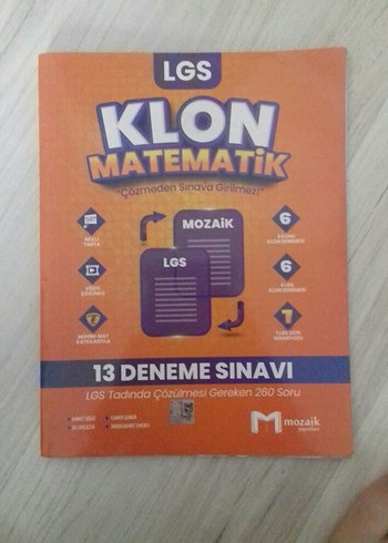 KLON Matematik 13 Deneme Sınavı LGS Hazırlık Mozaik Yayınları