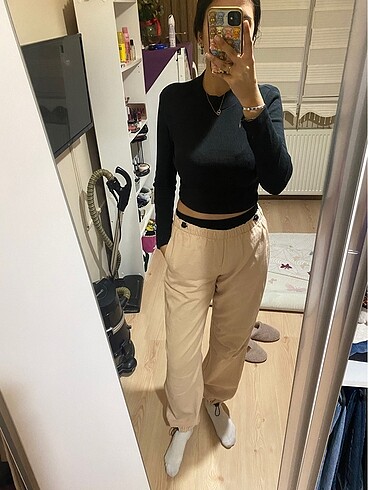 Lastikli Oversize Pantolon