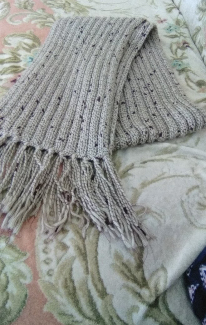 El emeği Gri Örgü Kadın Şal - Görsel 2