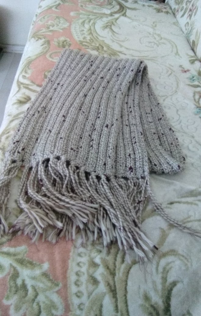 El emeği Gri Örgü Kadın Şal - Görsel 4