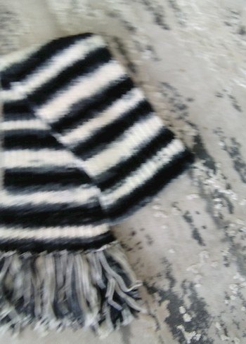 Diger Bohem Gri Batik Desenli Uzun Şal - Görsel 5