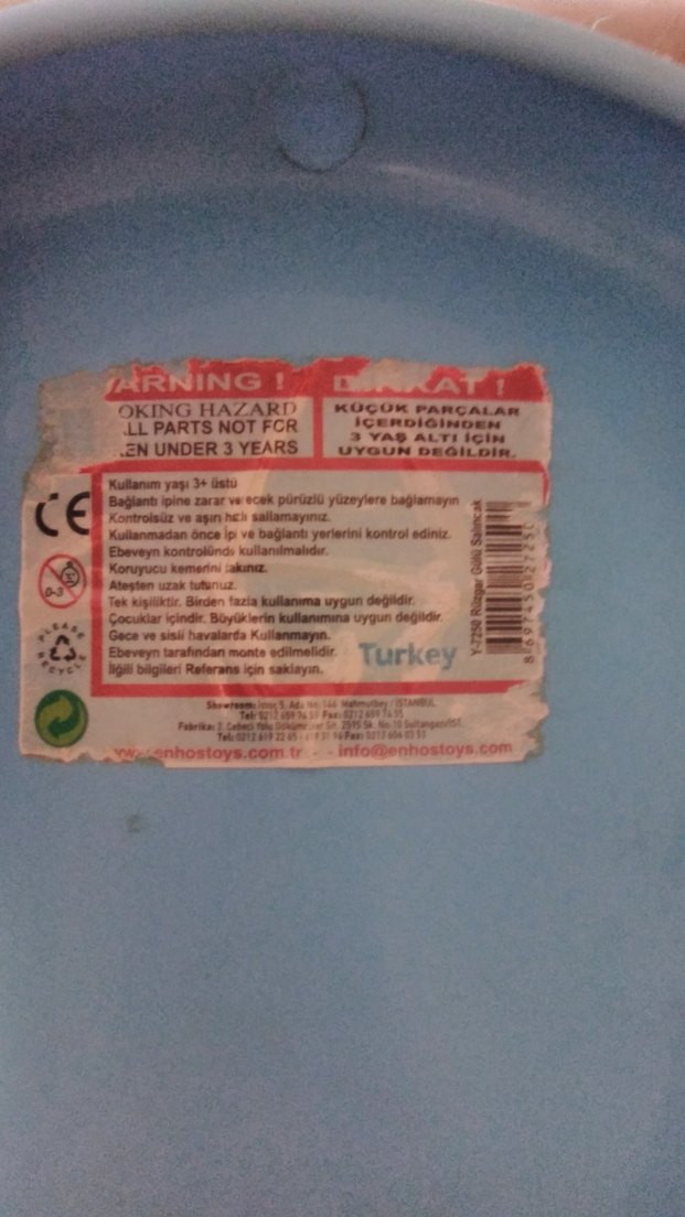 Hediye geldi var olunca kullanamadik
Çok Renkli Çocuk Salıncağı - Görsel 5