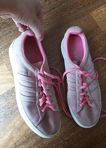 38 Beden pembe Renk Orjinal adidas campus spor ayakkabı