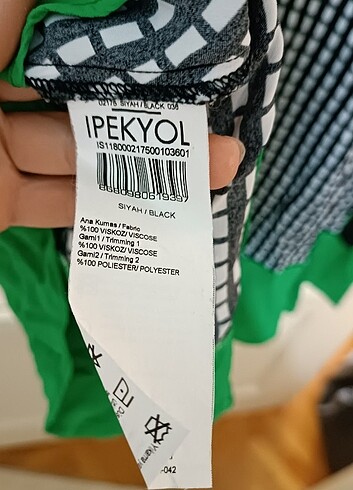 36 Beden siyah Renk İpekyol bayan elbise