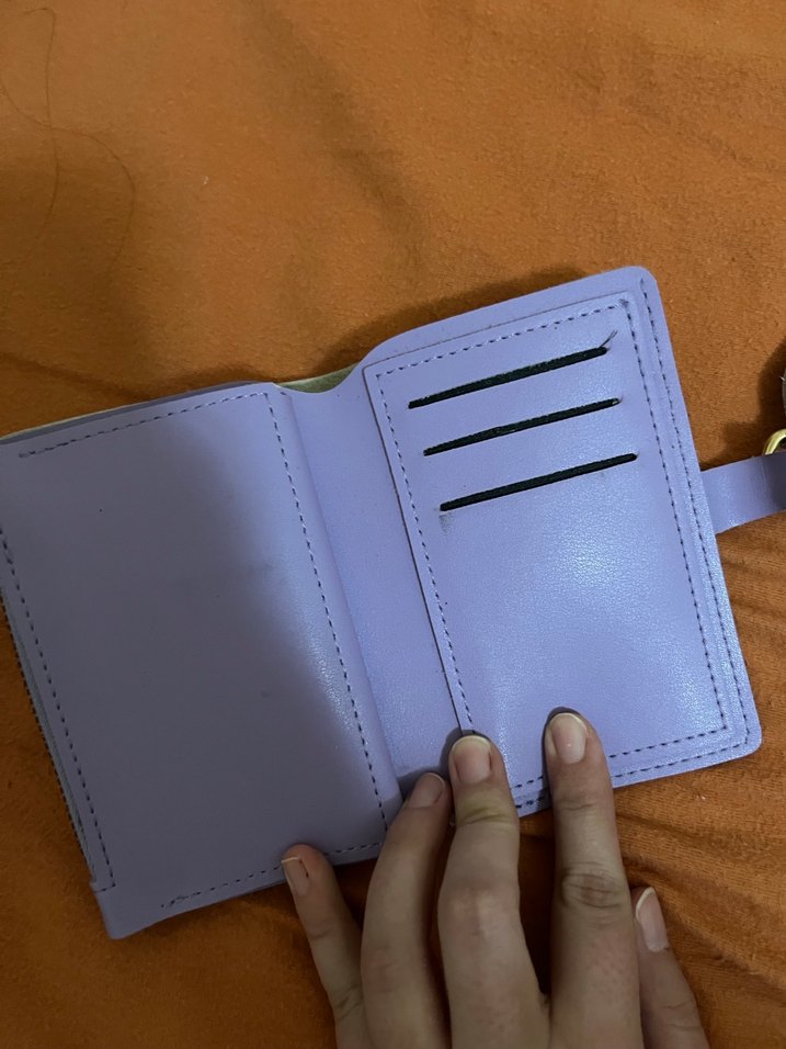 Mavi Deri Tokalı Kadın Cüzdanı - Görsel 3