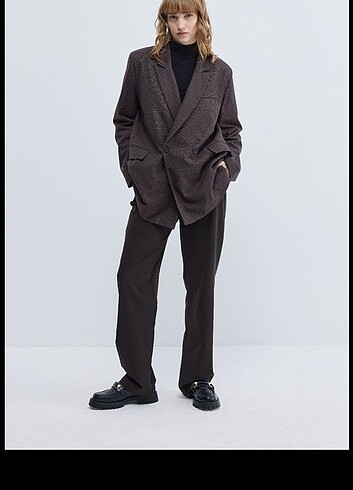l Beden kahverengi Renk Fahhar design blazer ceket