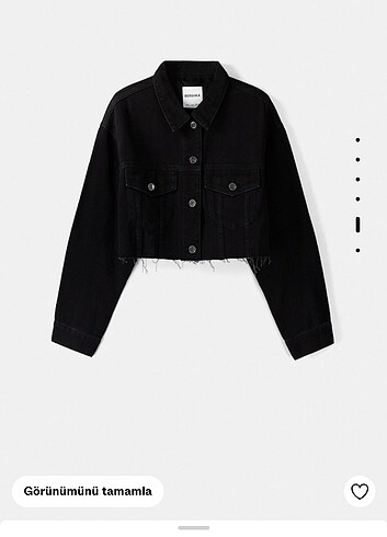 Bershka crop denim ceket