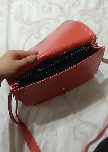 turuncu Vintage Deri Kadın Çanta - Görsel 3