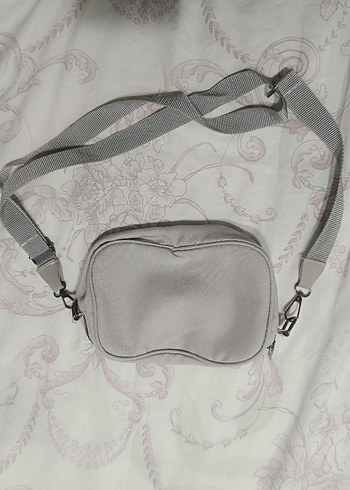 Gri Kadın Çapraz Çanta Fermuarlı - Görsel 2