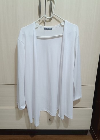 Beyaz Uzun Kollu Kadın Hırka - Görsel 2