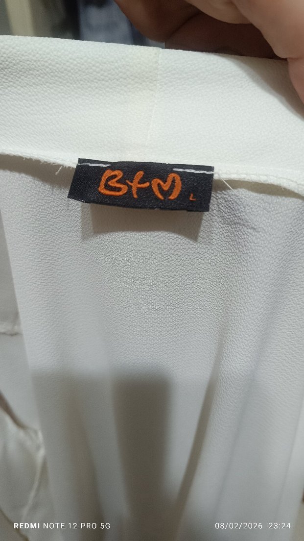 Beyaz şifon  ceket - Görsel 3