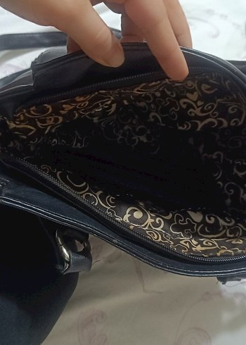 Siyah Minimalist Deri Kadın Çanta - Görsel 4