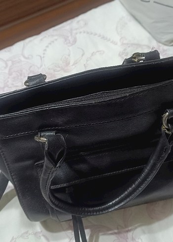 Siyah Minimalist Deri Kadın Çanta - Görsel 3