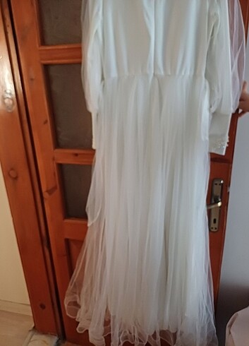 42 Beden beyaz Renk Nikah elbisesi