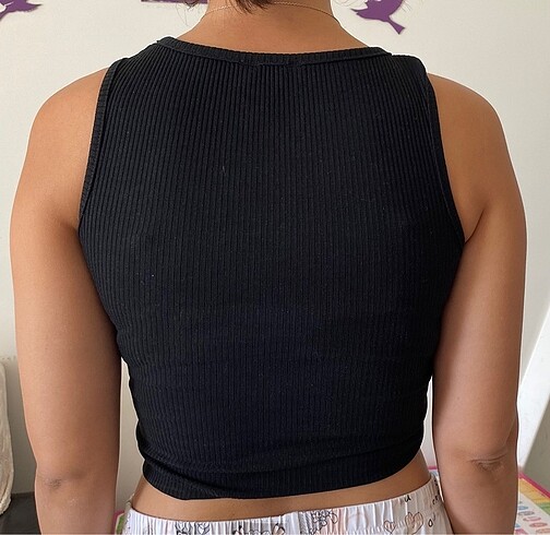 Siyah büstiyer crop
