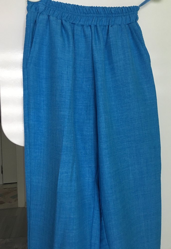 Mavi Keten Kadın Blazer Ceket - Görsel 5