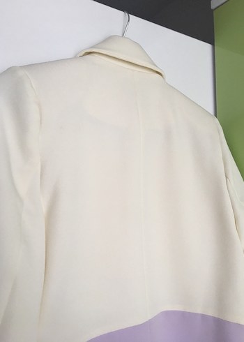 Pastel Renkli Düğmeli Midi Blazer - Görsel 5