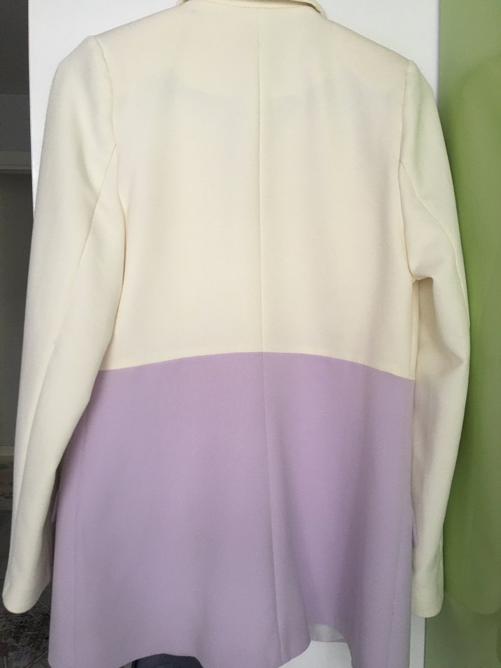 Pastel Renkli Düğmeli Midi Blazer - Görsel 4