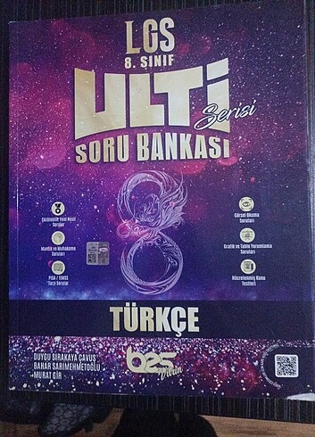 8. Sınıf Bes Vitrin Yayınları Ulti LGS Türkçe Test Kitabı.