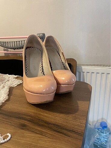 Zara Pudra pembe platform topuklu