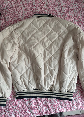 Krem Düğmeli Street Wear Kadın Ceket - Görsel 2