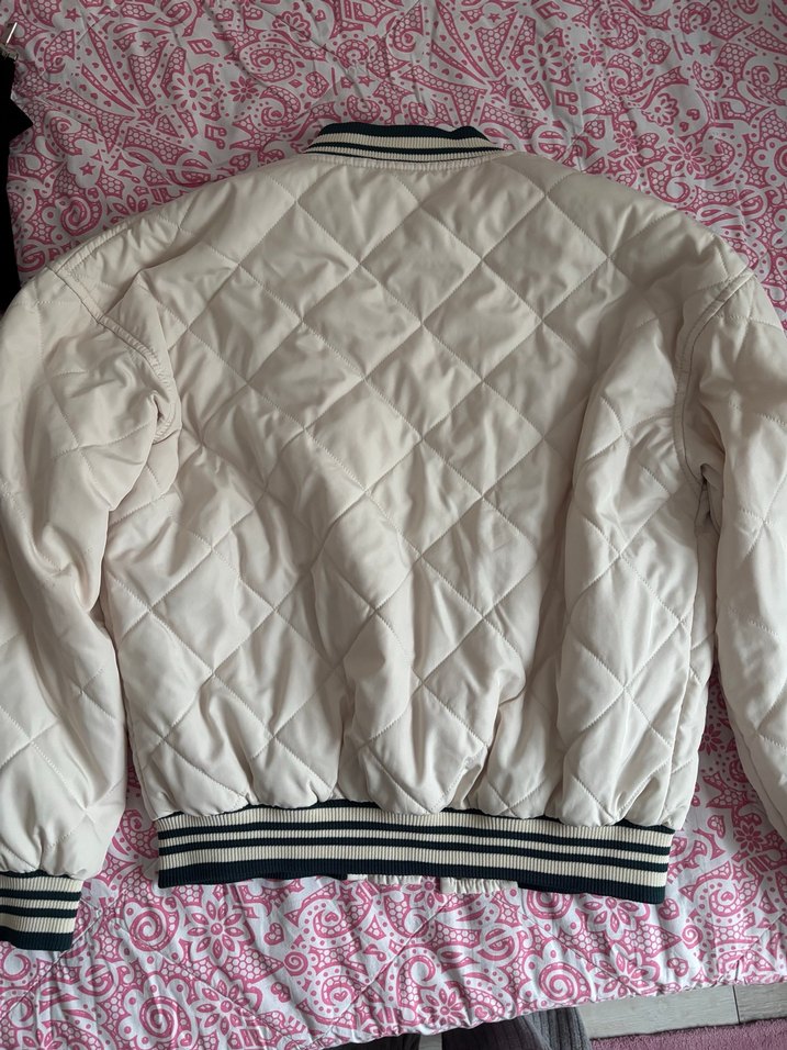 Krem Düğmeli Street Wear Kadın Ceket - Görsel 2