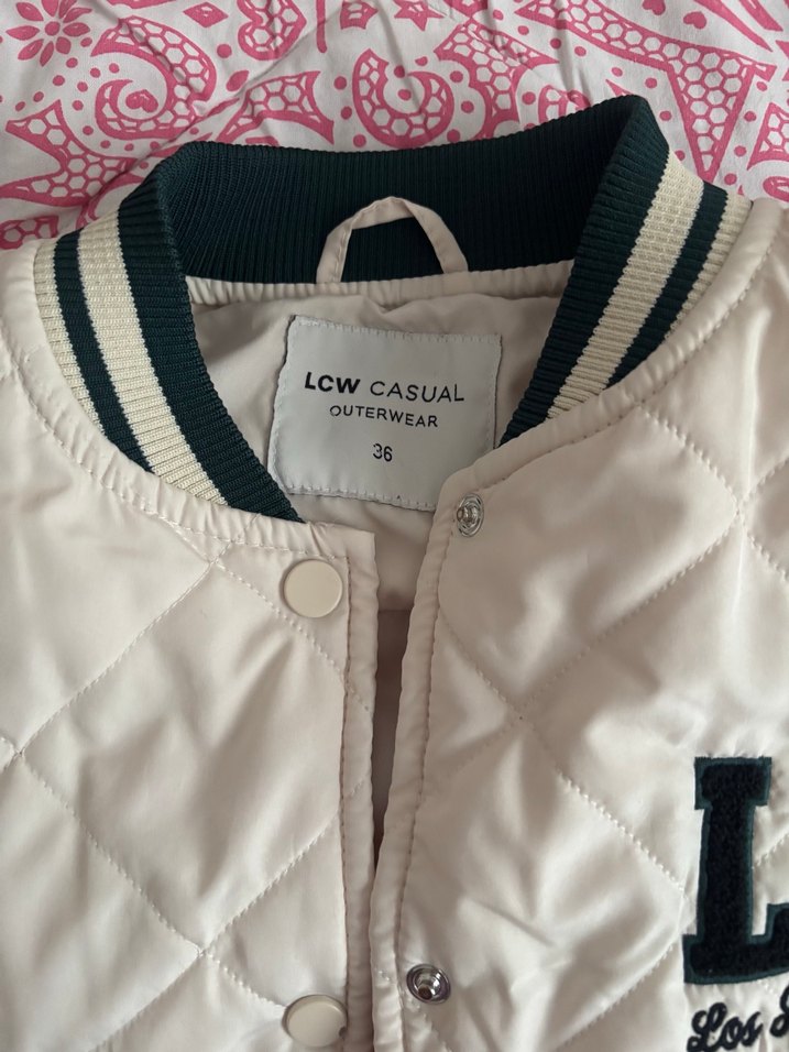 Krem Düğmeli Street Wear Kadın Ceket - Görsel 3