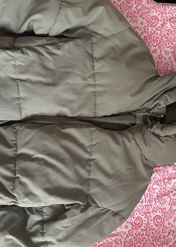 Yeşil Fermuarlı Kadın Kışlık Mont - Görsel 2