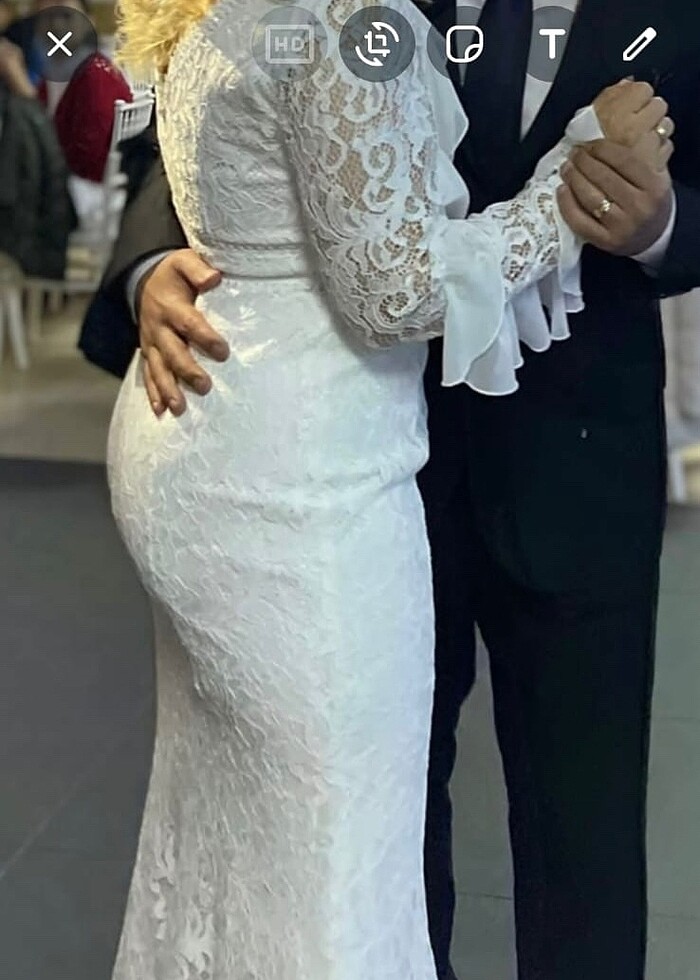 Dantel detay elbise - Görsel 2