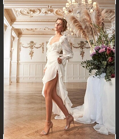 xs Beden beyaz Renk Koton bridal elbise