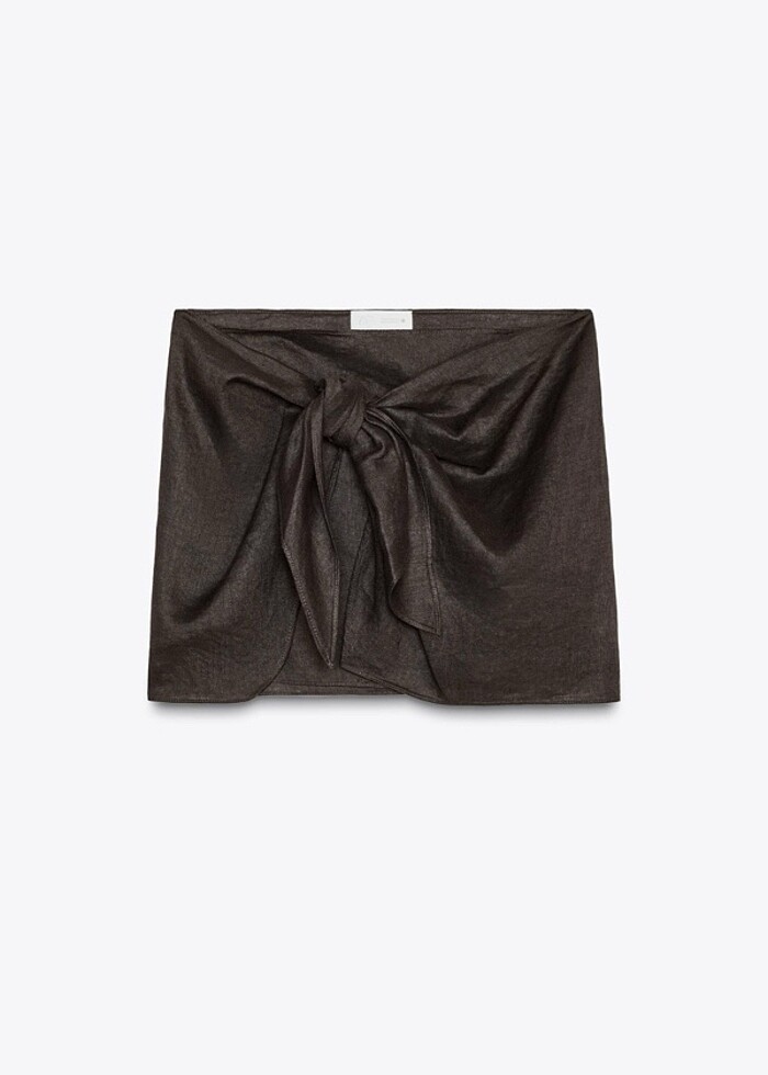 Zara kahverengi keten takım - Görsel 5