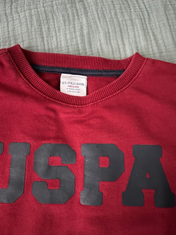 Koyu Kırmızı USPA Erkek Sweatshirt - Görsel 2