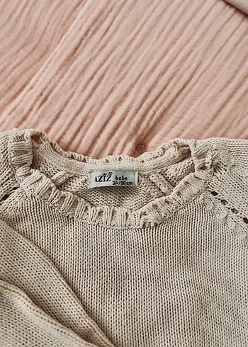 Kız Çocuk Bej Triko Kazak - Görsel 2