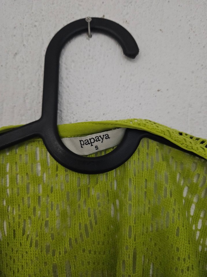 Dantel Detaylı Yeşil Pareo Plaj Elbisesi - Görsel 3