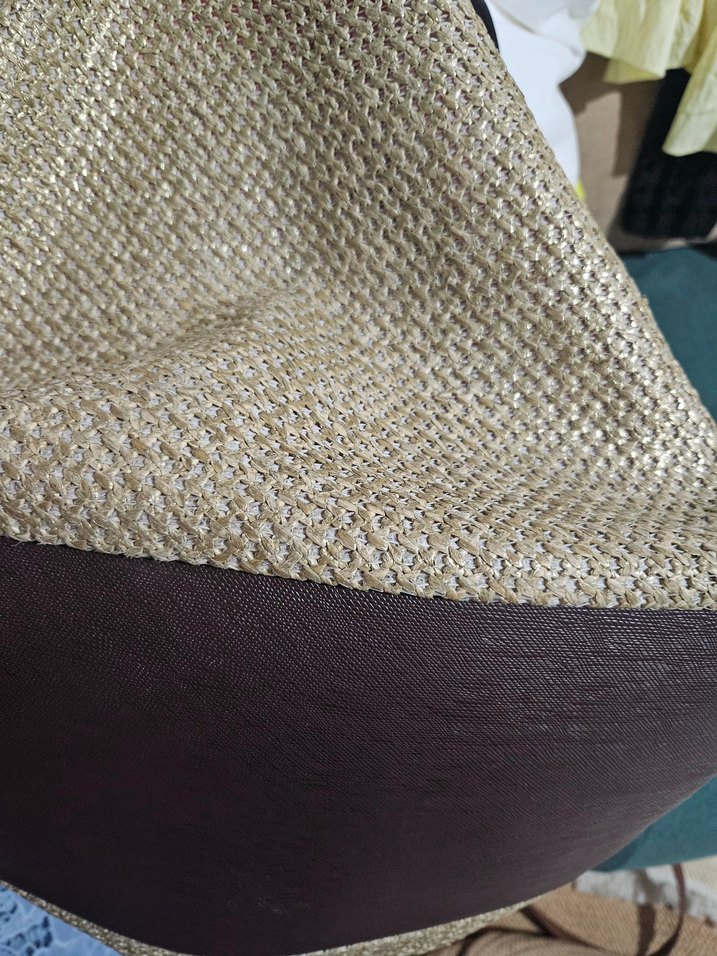 Bej Hasır ve Deri Çanta - Görsel 5