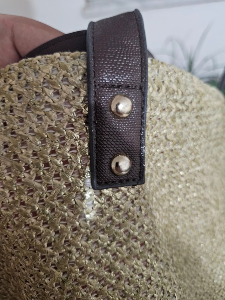 Bej Hasır ve Deri Çanta - Görsel 2