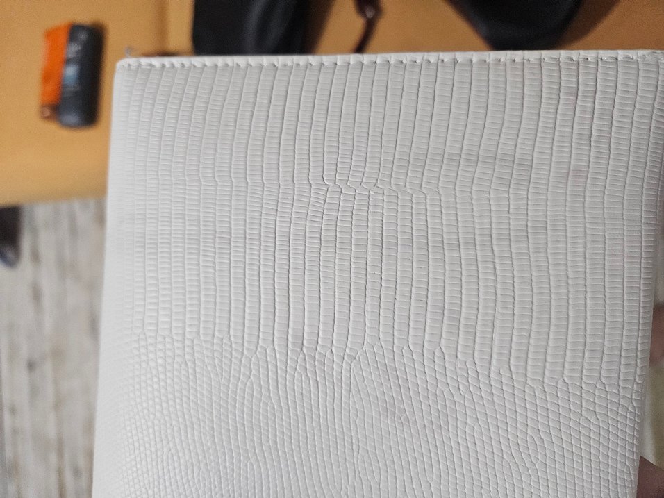 Beyaz Zincir Askılı Deri Portfoy Çanta - Görsel 5