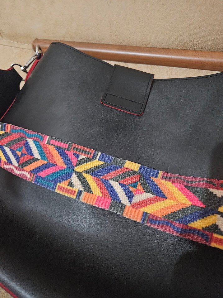 Desenli Deri Bohem Kadın Çanta - Görsel 2