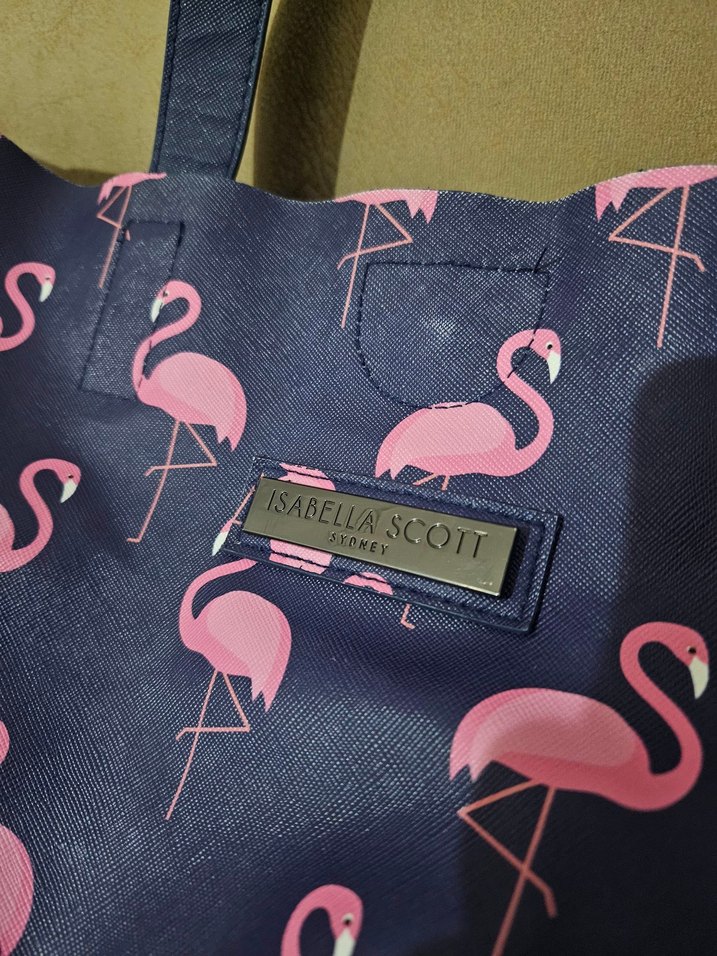 Flamingo Desenli Büyük Kadın Çanta - Görsel 2