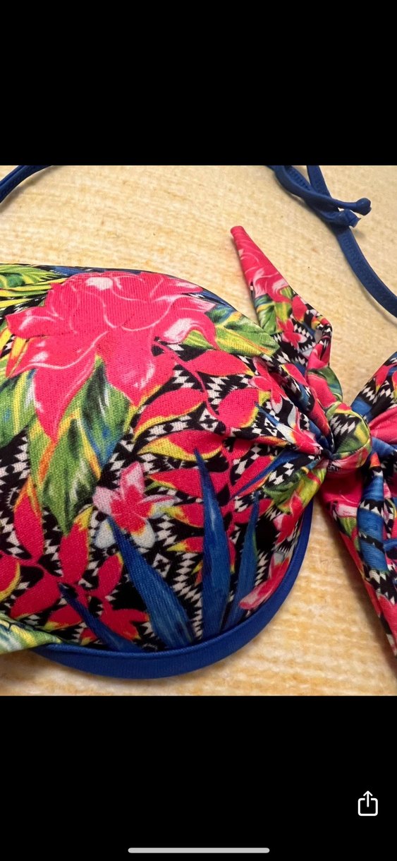 Renkli Bağlamalı Bohem Bikini Üstü - Görsel 2