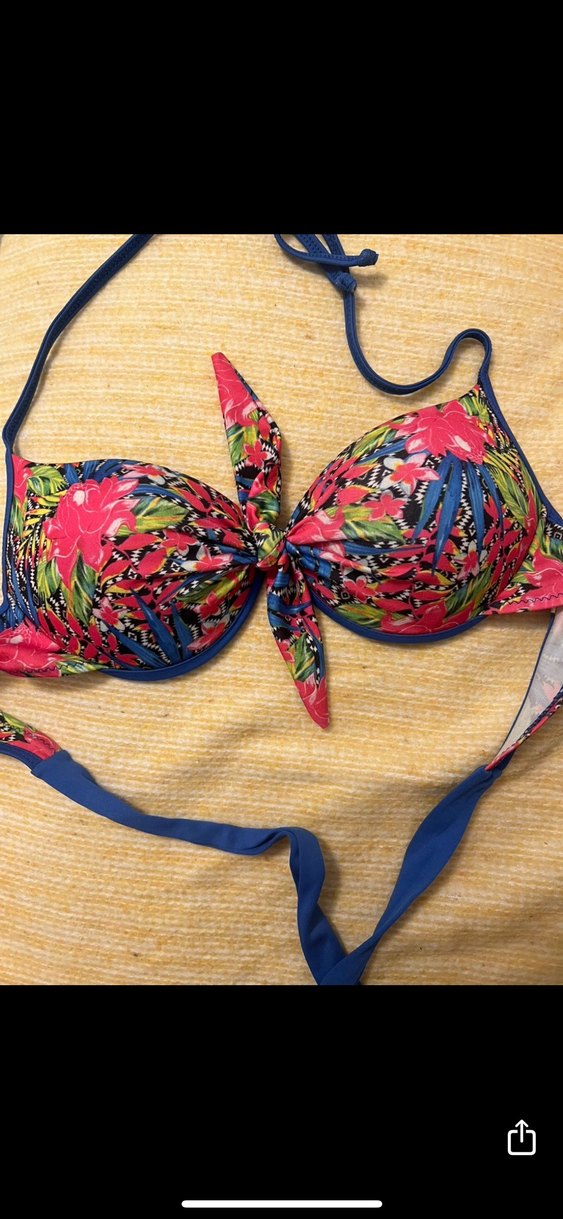 Renkli Bağlamalı Bohem Bikini Üstü - Görsel 3