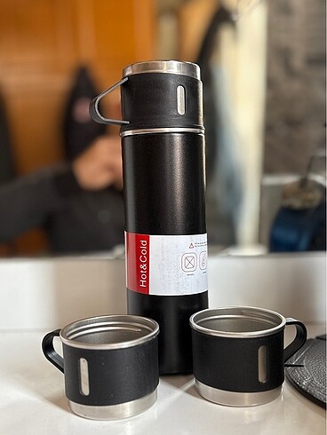 3 Bardaklı Termos - Görsel 2